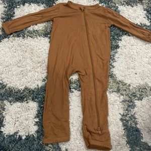 Kyte Baby Zipper Romper nutmeg